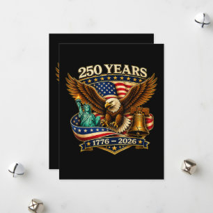 Cartes Pour Fêtes Annuelles 250 ans 250e anniversaire américain États-Unis