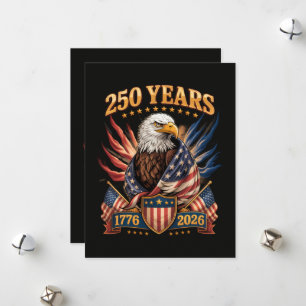 Cartes Pour Fêtes Annuelles 250 Ans Américain 250e Anniversaire États-Unis Pat