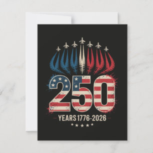Cartes Pour Fêtes Annuelles 250 Ans Anniversaire Amérique