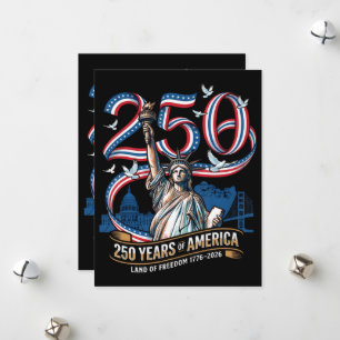 Cartes Pour Fêtes Annuelles 250 Ans Anniversaire Amérique 1776 2026