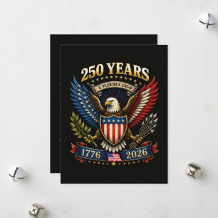 Cartes Pour Fêtes Annuelles 250 Ans d'Amérique 1776 2026 250e Anniversaire 