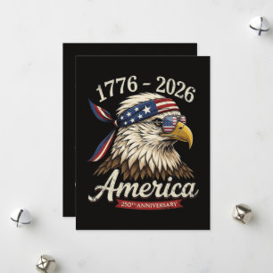 Cartes Pour Fêtes Annuelles 250 ans d'Amérique 1776 2026 Aigle Vintage