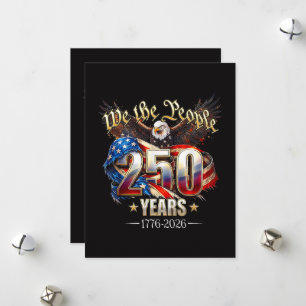 Cartes Pour Fêtes Annuelles 250 ans d'Amérique 250e anniversaire 4 juillet