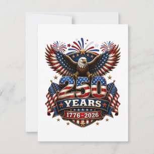 Cartes Pour Fêtes Annuelles 250 ans d'Amérique 250e anniversaire 4 juillet