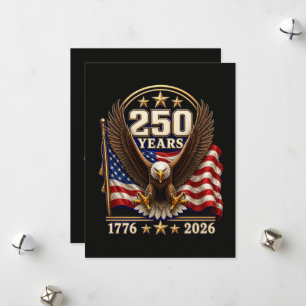 Cartes Pour Fêtes Annuelles 250 Ans d'Amérique Anniversaire 250e