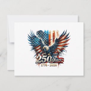 Cartes Pour Fêtes Annuelles 250 Ans d'Amérique Anniversaire 250e Indépendance