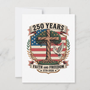 Cartes Pour Fêtes Annuelles 250 Ans de Foi et de Liberté