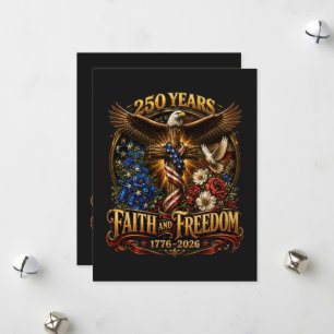 Cartes Pour Fêtes Annuelles 250 Ans De Foi Et De Liberté Amérique