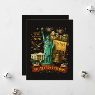 Cartes Pour Fêtes Annuelles 250 ans de liberté américaine