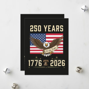 Cartes Pour Fêtes Annuelles 250 Ans d'Héritage Américain 1776 2026