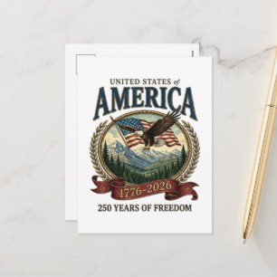 Cartes Pour Fêtes Annuelles 250e anniversaire de l'Amérique