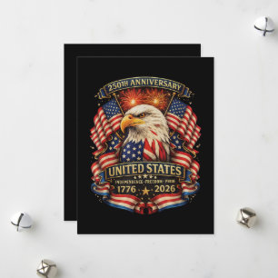 Cartes Pour Fêtes Annuelles 250e anniversaire de l'indépendance des États-Unis