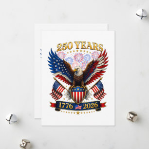 Cartes Pour Fêtes Annuelles 250e anniversaire des États-Unis 1776-2026