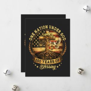 Cartes Pour Fêtes Annuelles 250e anniversaire des États-Unis Une nation sous D