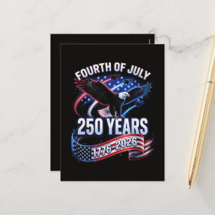 Cartes Pour Fêtes Annuelles 250e anniversaire États-Unis 1776-2026 Patriotique