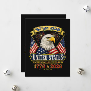 Cartes Pour Fêtes Annuelles 250e anniversaire USA 4 juillet Patriotique
