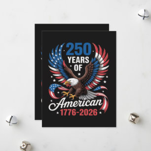 Cartes Pour Fêtes Annuelles 250e anniversaire USA aigle patriotique 250 ans 