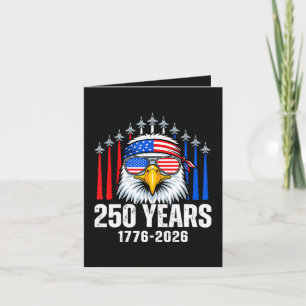 Cartes Pour Fêtes Annuelles 250e anniversaire USA aigle patriotique 250e