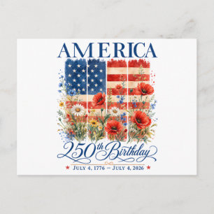 Cartes Pour Fêtes Annuelles 250e anniversaire USA Femmes 4 juillet Amérique 25