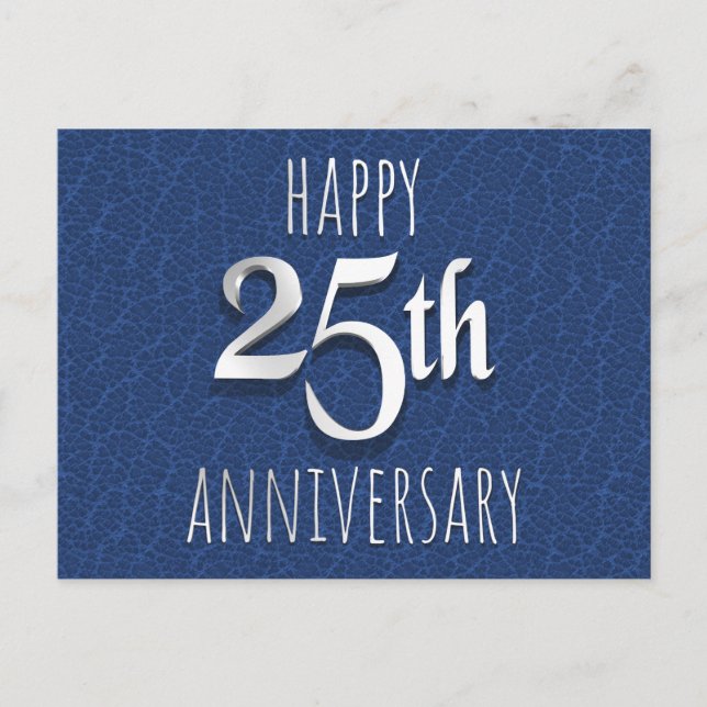 Cartes Pour Fêtes Annuelles 25e anniversaire (Devant)