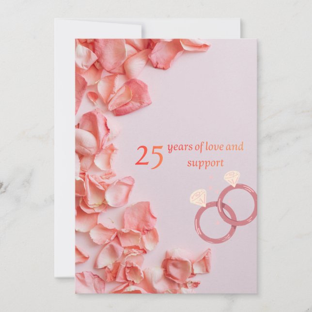 Cartes Pour Fêtes Annuelles 25th wedding greeting cards (Devant)