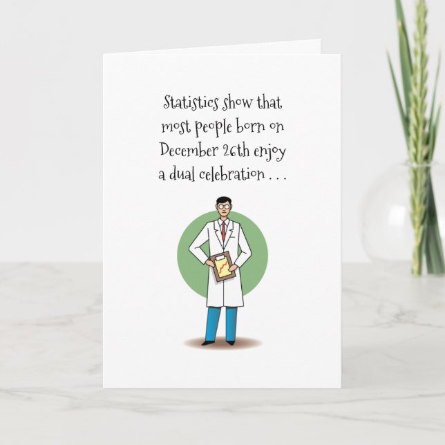 Cartes Pour Fêtes Annuelles 26 décembre Noël anniversaire (Devant)