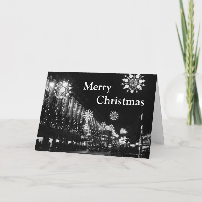 Cartes Pour Fêtes Annuelles 26 novembre 1960 : Lumières de Noël de la ville (Devant)