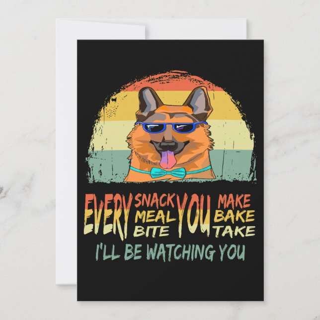 Cartes Pour Fêtes Annuelles 2 Chaque Snack Que Tu Fais... Je te regarderai Vi (Devant)