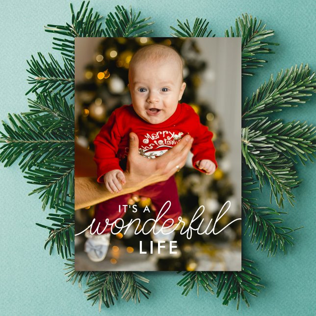 Cartes Pour Fêtes Annuelles 2 Photo Annonce Naissance Merveilleuse Vie Noël (Créateur téléchargé)