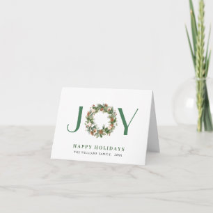 Cartes Pour Fêtes Annuelles 2 PHOTO Cônes de Pin Couronne Joyeux Noël Message