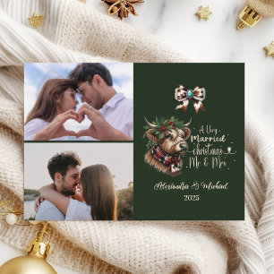 Cartes Pour Fêtes Annuelles 2 Photo Highland Cow Joyeux Noël Mme et M.