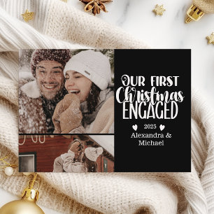 Cartes Pour Fêtes Annuelles 2 photo Minimaliste Premier Noël Engagé