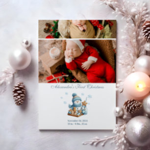 Cartes Pour Fêtes Annuelles 2 Photo Première Annonce de Naissance de Noël