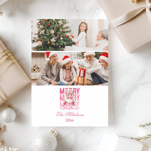 Cartes Pour Fêtes Annuelles 2 Photo Vintage Casse-Noisette Rose Noël 