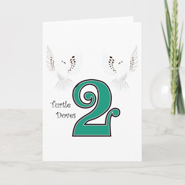 Cartes Pour Fêtes Annuelles 2 tourterelles (Devant)
