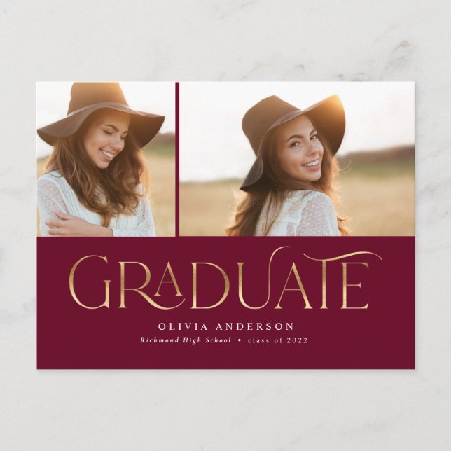 Cartes Pour Fêtes Annuelles 2e année photo aquarelle botanique bordeaux ann (Devant)