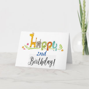 Cartes Pour Fêtes Annuelles **2e** ANNIVERSAIRE DU PETIT GARÇON