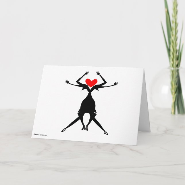 Cartes Pour Fêtes Annuelles 2FemmesDanser (Devant)