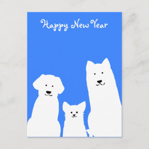 Cartes Pour Fêtes Annuelles 3匹 の 犬'équitation エ de gagner 状()