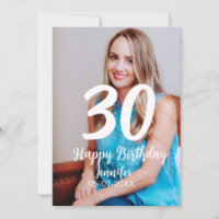 30e anniversaire ajouter nom date année photo blan