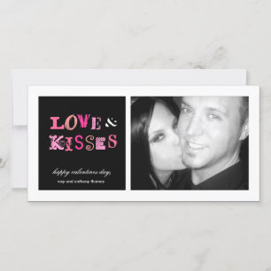 Cartes Pour Fêtes Annuelles 311-Love & Kisses FUnky Valentines PhotoCard