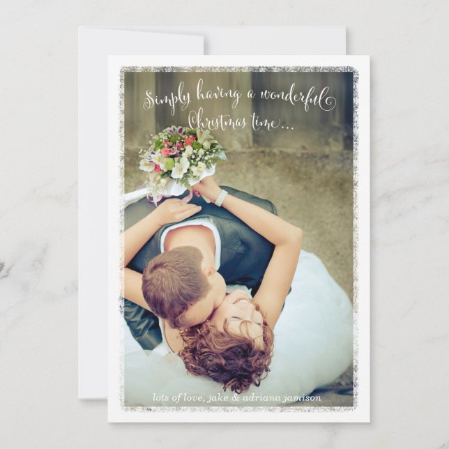 Cartes Pour Fêtes Annuelles 311 White simplement des vacances photo formidable (Devant)