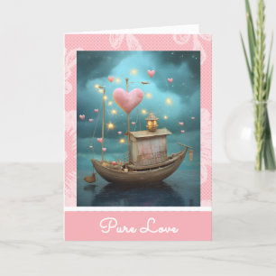 Cartes Pour Fêtes Annuelles *~* 33 AP51 Love Boat Hearts Romantique Valentine