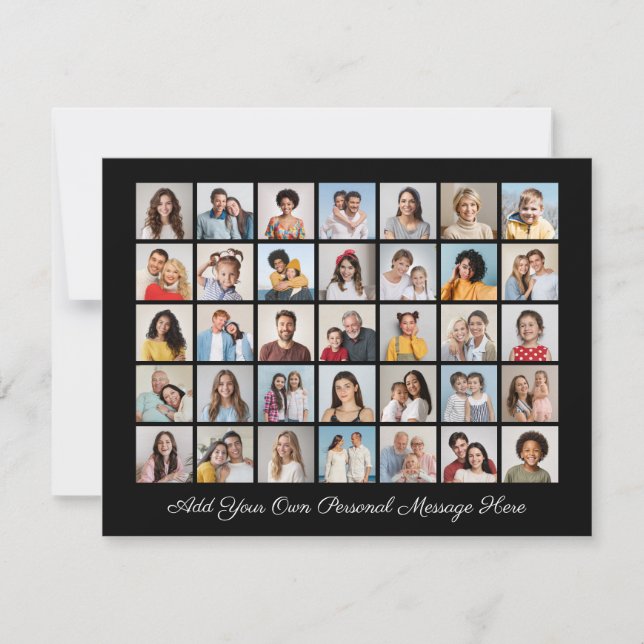 Cartes Pour Fêtes Annuelles 35 Collage photo Ajouter votre propre message (Devant)