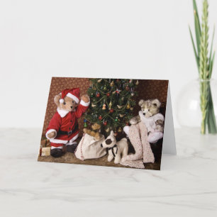 Cartes Pour Fêtes Annuelles 3806 Teddy Bear Père Noël Noël
