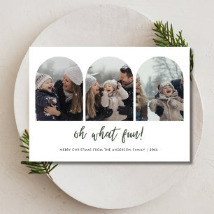 Cartes Pour Fêtes Annuelles 3 Arch Photo Famille Noël Oh Quel Amusant bébé