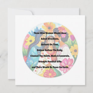 Cartes Pour Fêtes Annuelles 3 FEMMES AVISÉES message de Noël drôle intelligent