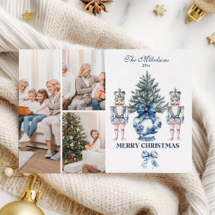 Cartes Pour Fêtes Annuelles 3 Photo Bleu Chinoiserie Casse-Noisette Noël