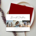 Cartes Pour Fêtes Annuelles 3 Photo Collage Merriest Christmas Nautical Beach<br><div class="desc">Répandez la fête avec un collage photo 3 plus belle carte de Noël qui met en valeur les souvenirs de plage de votre famille! Cette carte au thème nautique allie une calligraphie élégante à un design simple et moderne, parfait pour partager des voeux de Noël chrétiens. Une façon idéale d'envoyer...</div>