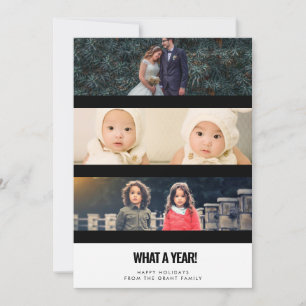 Cartes Pour Fêtes Annuelles 3 Photo Collage Quelle année ! Famille